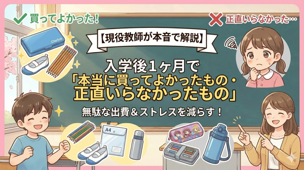 小学校入学後1ヶ月で買ってよかった学用品といらなかった学用品の比較